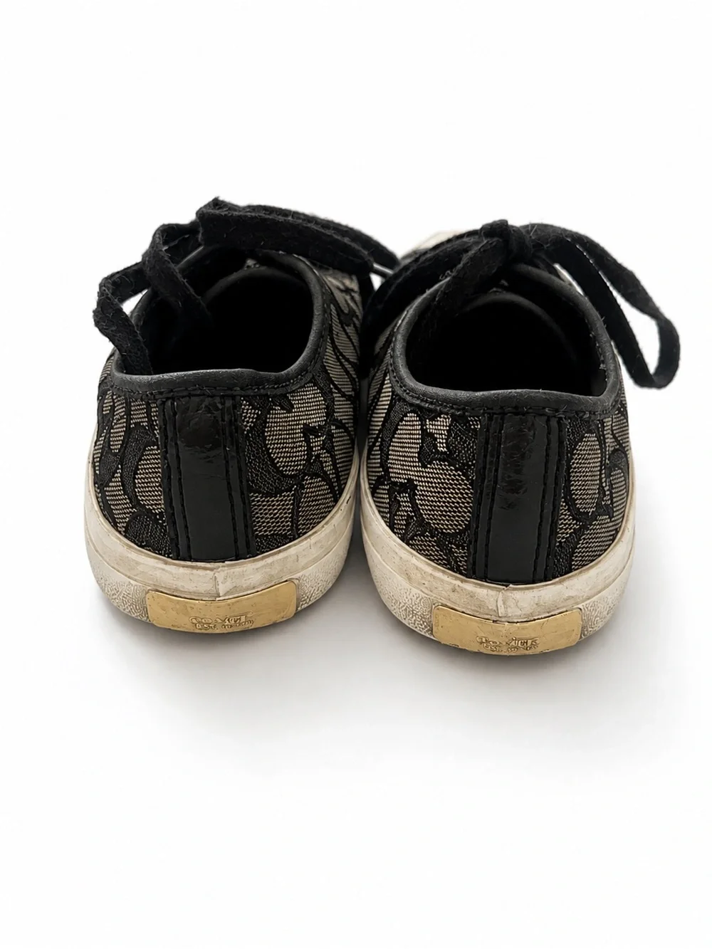 Coach Black Signature Monogram Low-Top Sneakers